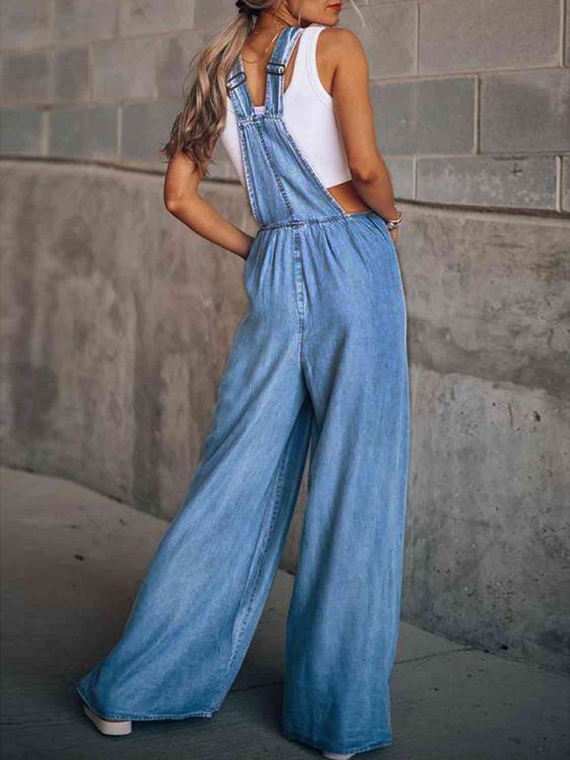 Wide Leg Denim Overalls king-general-store-5710.myshopify.com