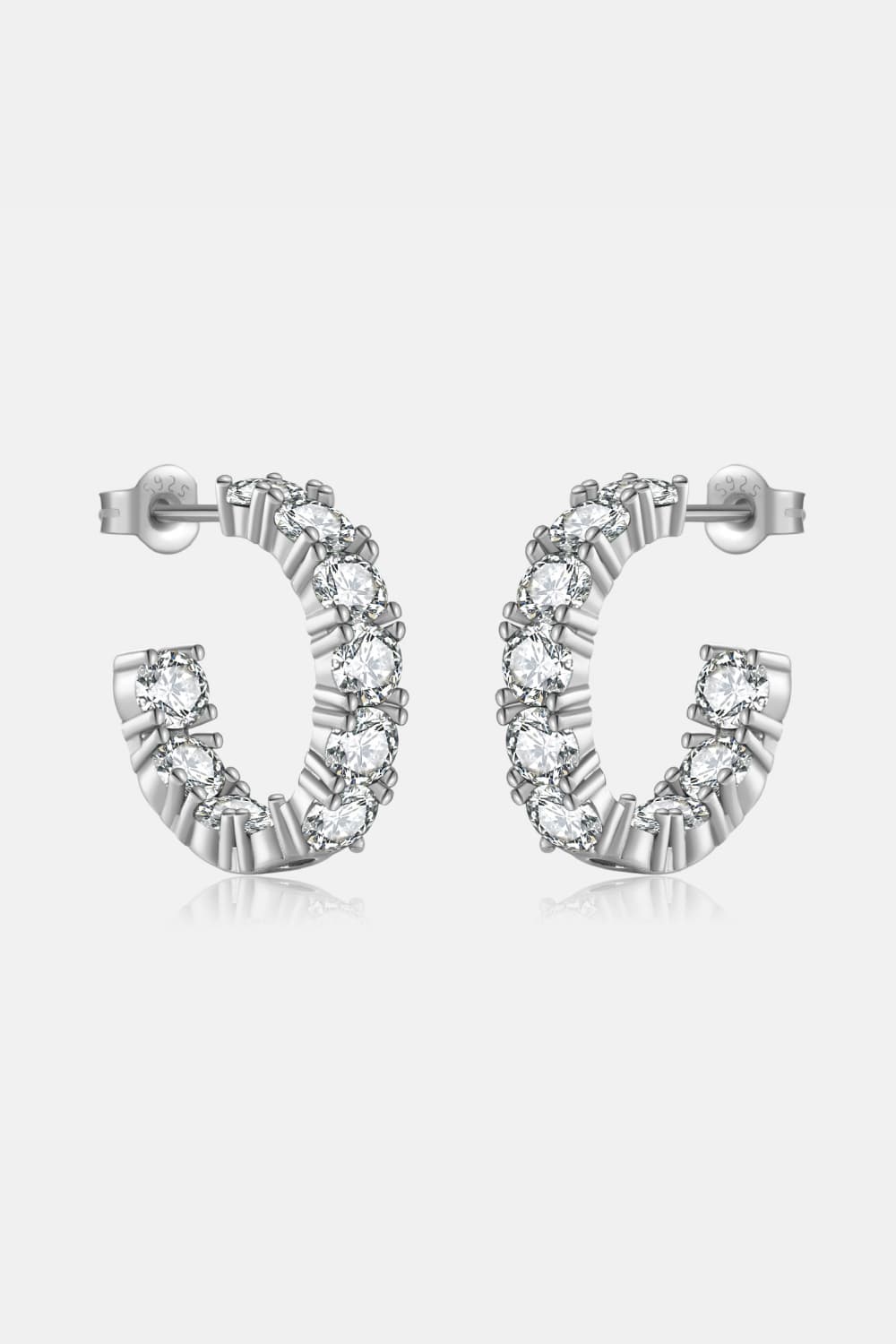 Inlaid Zircon C-Hoop Earrings king-general-store-5710.myshopify.com