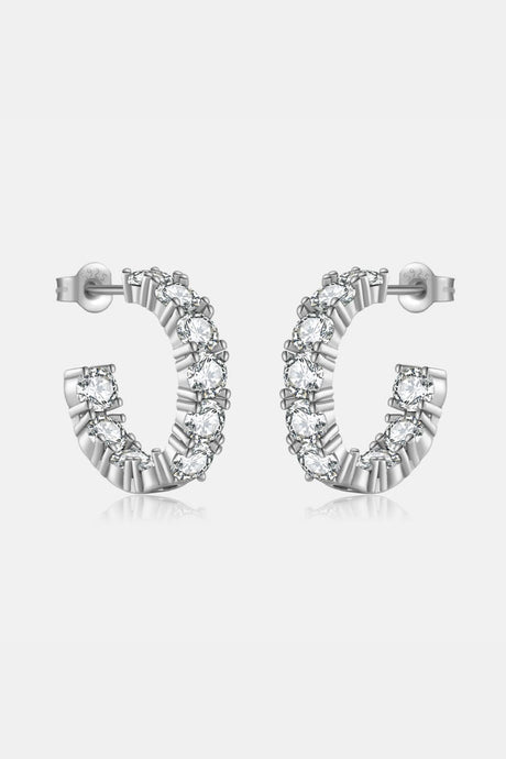 Inlaid Zircon C-Hoop Earrings king-general-store-5710.myshopify.com