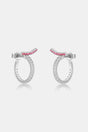 Inlaid Zircon 925 Sterling Silver C-Hoop Earrings king-general-store-5710.myshopify.com