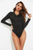 Half Button Round Neck Long Sleeve Bodysuit king-general-store-5710.myshopify.com