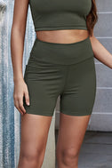 Exposed Seam Decorative Button Yoga Shorts king-general-store-5710.myshopify.com