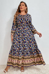 Plus Size Bohemian Round Neck Maxi Dress king-general-store-5710.myshopify.com