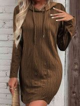 Drawstring Hooded Sweater Dress king-general-store-5710.myshopify.com