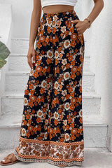 Floral Wide Leg Pants with Pockets king-general-store-5710.myshopify.com