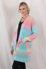 Gradient Dropped Shoulder Longline Cardigan king-general-store-5710.myshopify.com