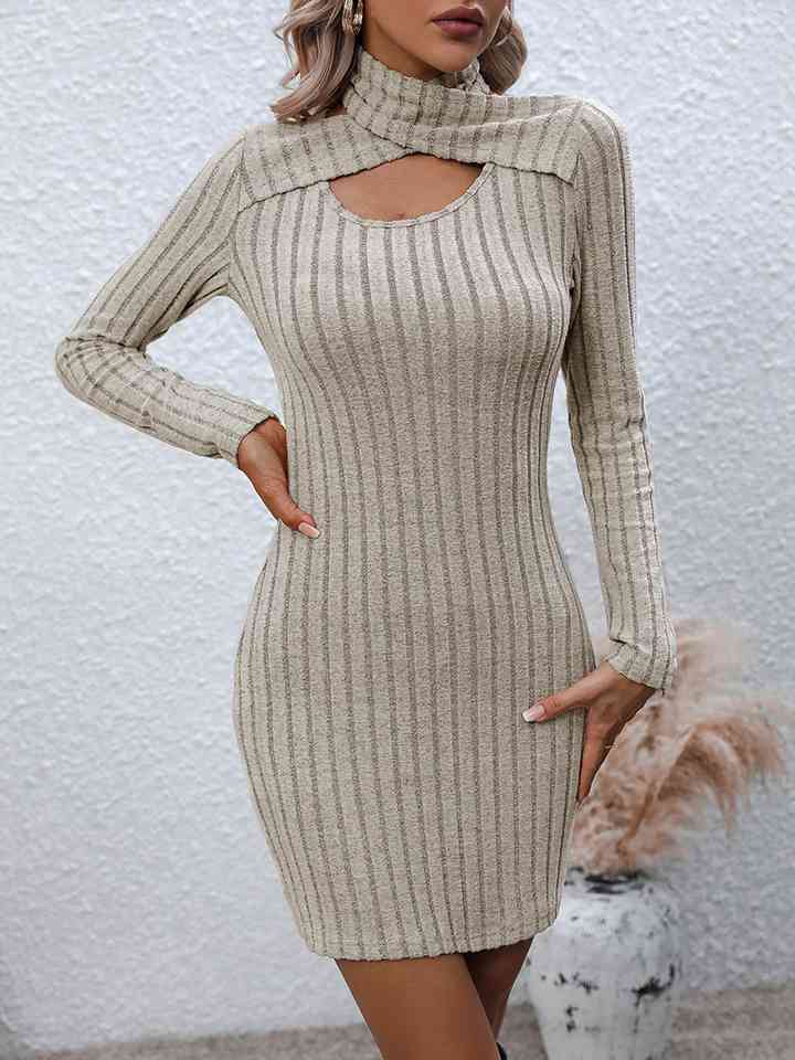 Long Sleeve Ribbed Sweater Dress king-general-store-5710.myshopify.com