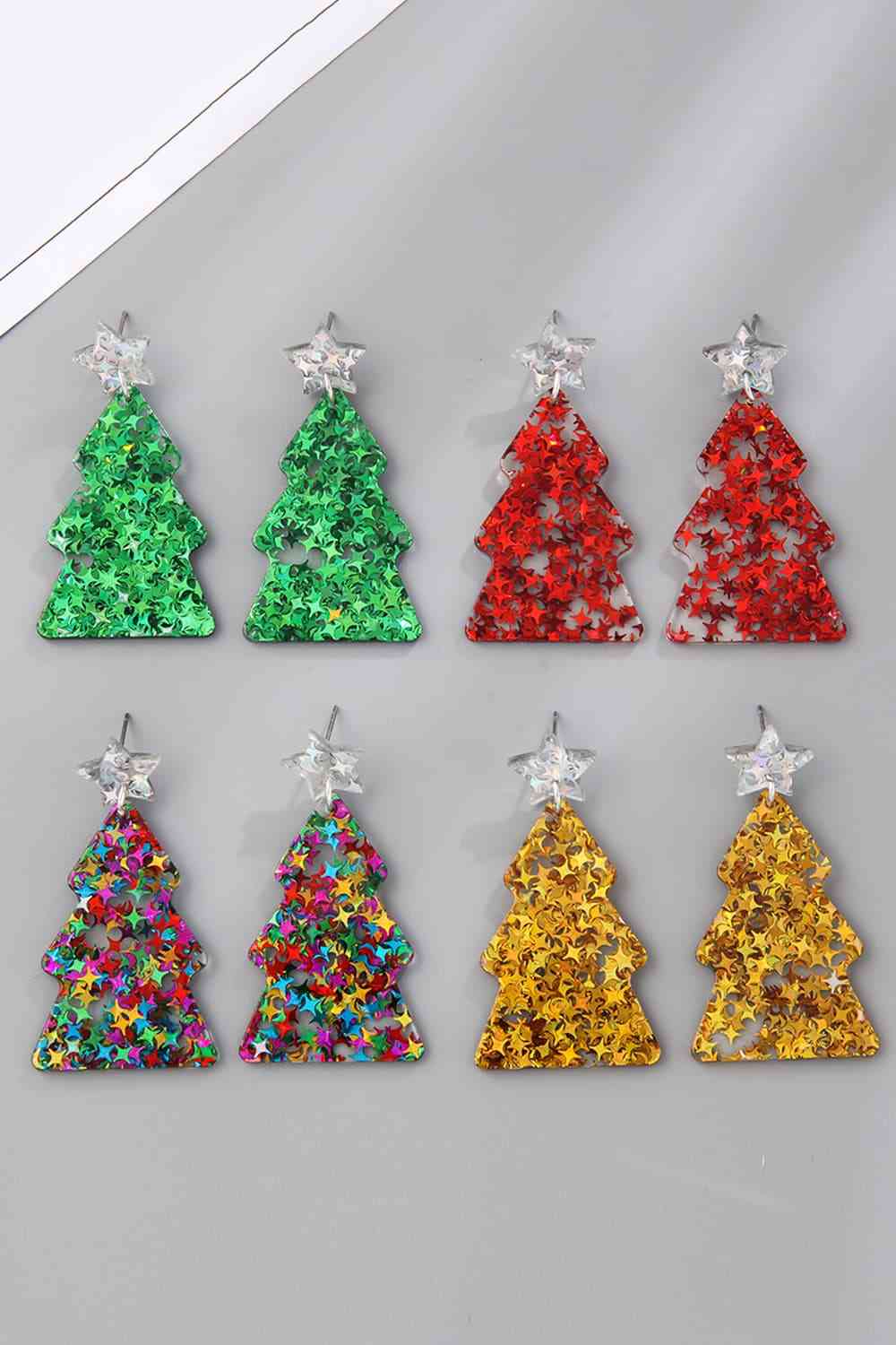 Christmas Tree Acrylic Earrings king-general-store-5710.myshopify.com