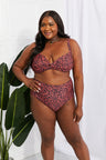 Marina West Swim Take A Dip Twist High-Rise Bikini in Ochre king-general-store-5710.myshopify.com