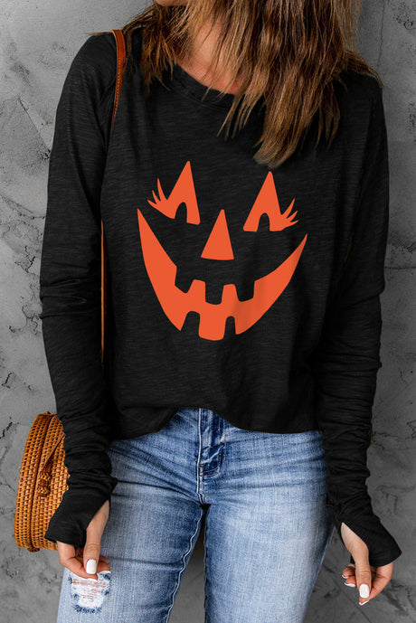 Halloween Pumpkin Face Graphic T-Shirt king-general-store-5710.myshopify.com