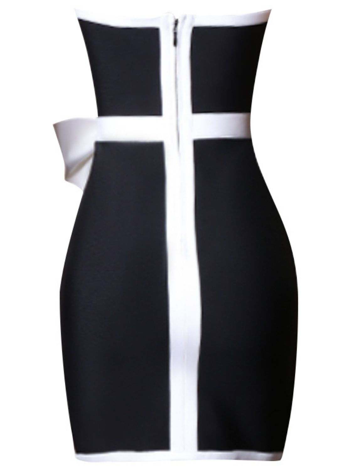 Contrast Strapless Bow Detail Mini Dress king-general-store-5710.myshopify.com