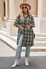 Plaid Collared Neck Long Sleeve Shirt king-general-store-5710.myshopify.com