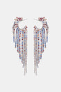 Fringed Rhinestone Zinc Alloy Dangle Earrings king-general-store-5710.myshopify.com