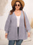 Plus Size Open Front Dropped Shoulder Knit Cardigan king-general-store-5710.myshopify.com