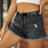 Raw Hem Distressed Denim Shorts king-general-store-5710.myshopify.com