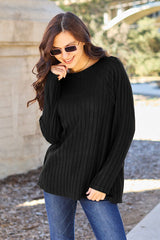 Basic Bae Full Size Ribbed Round Neck Long Sleeve Knit Top king-general-store-5710.myshopify.com