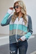 Zip-Up Raglan Sleeve Openwork Hooded Cardigan king-general-store-5710.myshopify.com