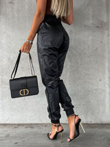 Smocked High Waist Pants with Pockets king-general-store-5710.myshopify.com