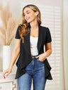 Ninexis Open Front Short Sleeve Full Size Cardigan king-general-store-5710.myshopify.com