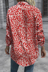 Double Take Leopard Roll-Tap Sleeve Shirt king-general-store-5710.myshopify.com