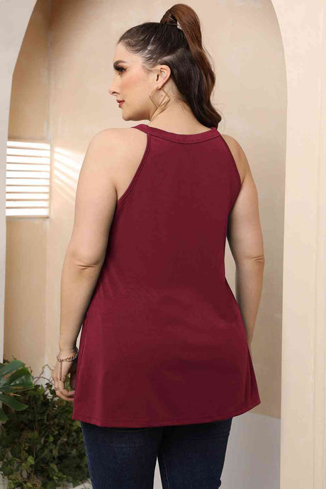 Plus Size Halter Neck Cutout Sleeveless Dress king-general-store-5710.myshopify.com
