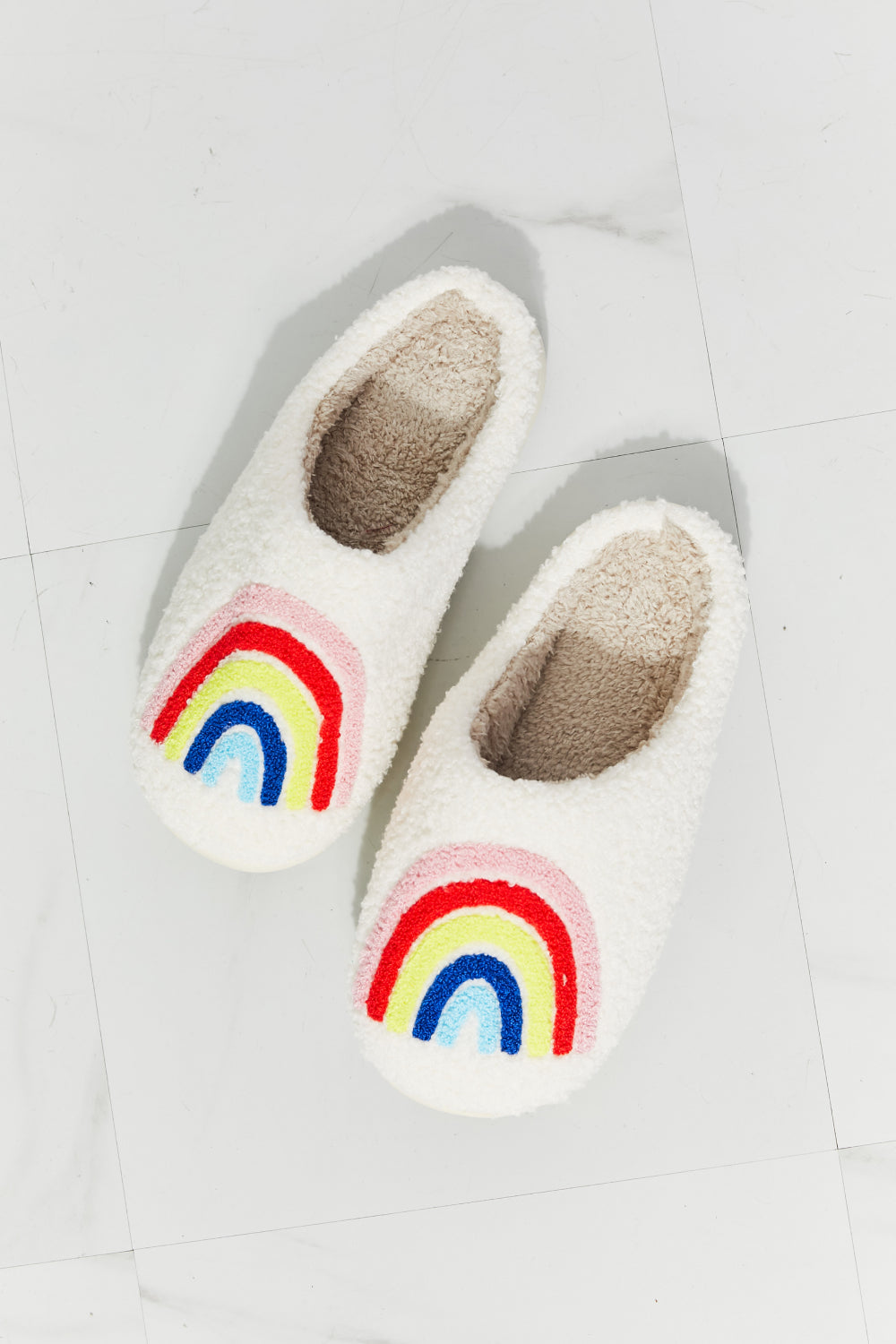 MMShoes Rainbow Plush Slipper king-general-store-5710.myshopify.com