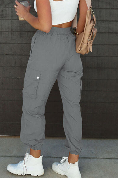 Drawstring Elastic Waist Pants with Pockets king-general-store-5710.myshopify.com