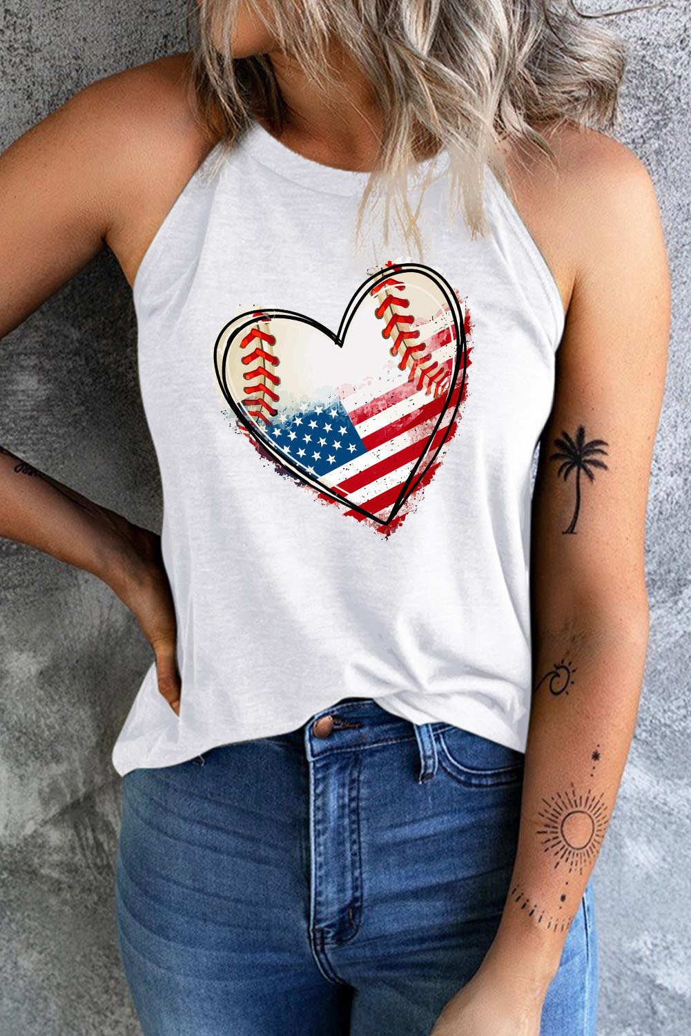 US Flag Heart Graphic Tank king-general-store-5710.myshopify.com