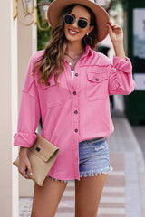 Button Front Shacket with Pockets king-general-store-5710.myshopify.com