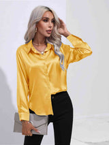 Collared Neck Buttoned Long Sleeve Shirt king-general-store-5710.myshopify.com