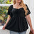 Plus Size Drawstring Sweetheart Neck Babydoll Blouse king-general-store-5710.myshopify.com