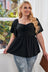 Plus Size Drawstring Sweetheart Neck Babydoll Blouse king-general-store-5710.myshopify.com