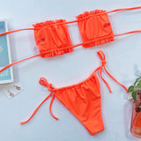 Frill Trim Ruched Bikini Set king-general-store-5710.myshopify.com