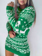 Christmas Element Round Neck Mini Sweater Dress king-general-store-5710.myshopify.com