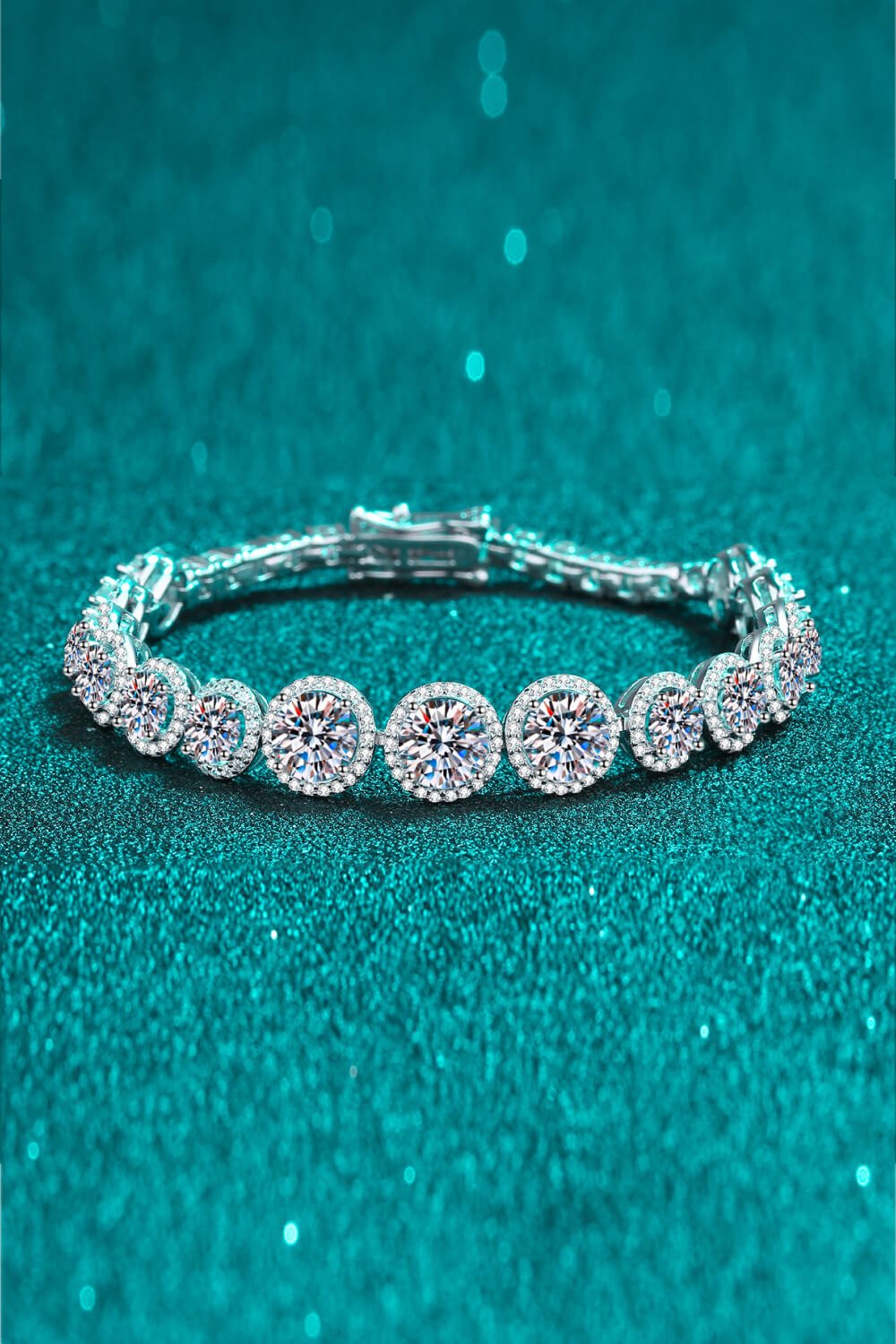 925 Sterling Silver 10.4 Carat Moissanite Bracelet - Kings Crown Jewel Boutique