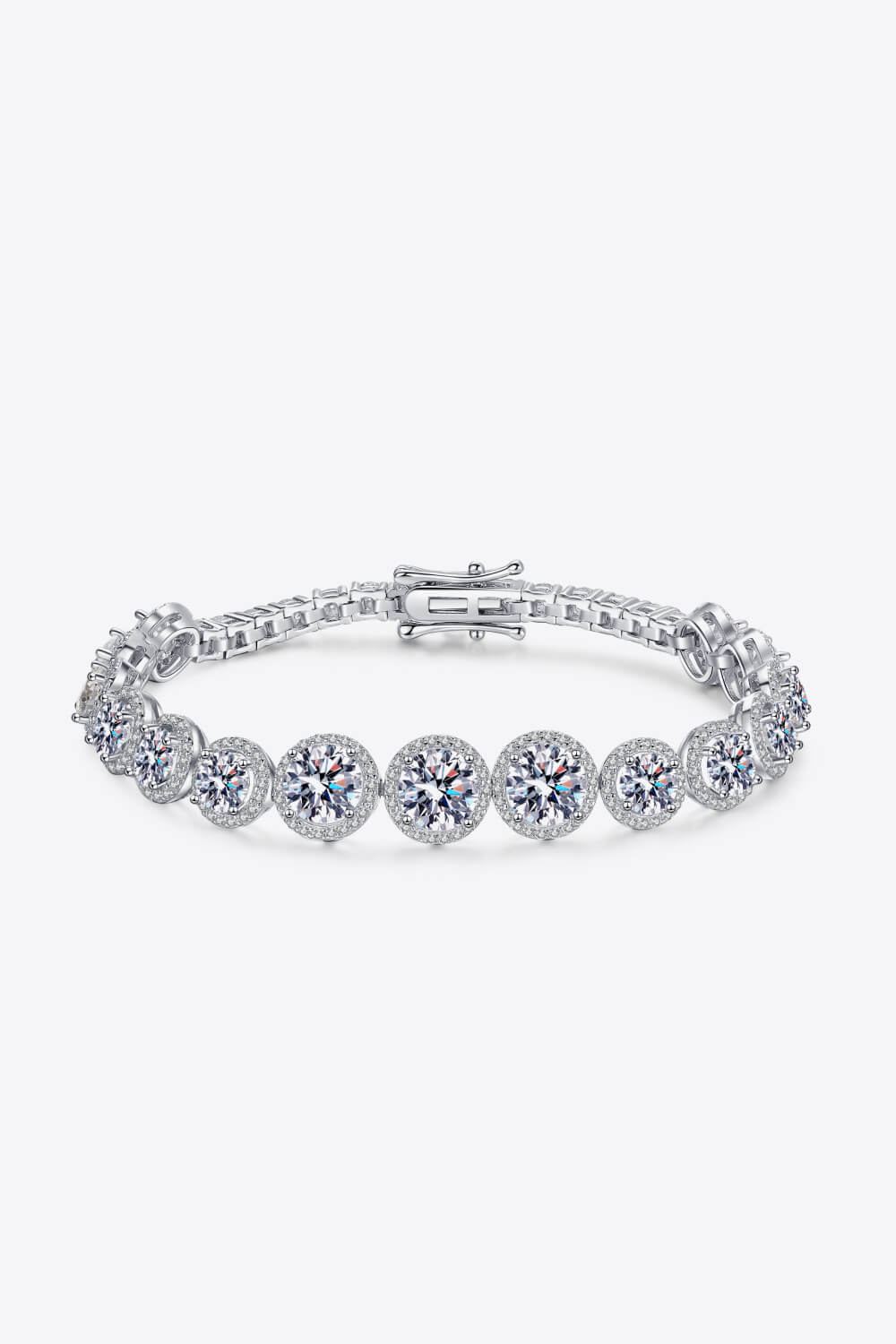 925 Sterling Silver 10.4 Carat Moissanite Bracelet - Kings Crown Jewel Boutique