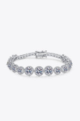 925 Sterling Silver 10.4 Carat Moissanite Bracelet - Kings Crown Jewel Boutique