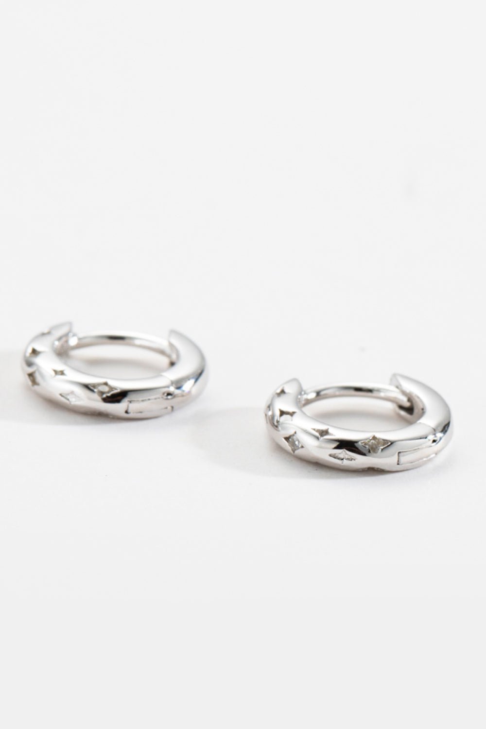 925 Sterling Silver Huggie Earrings - Kings Crown Jewel Boutique