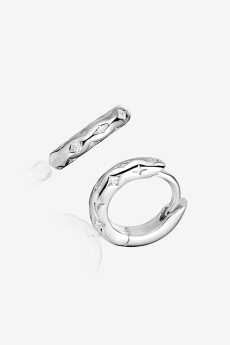 925 Sterling Silver Huggie Earrings - Kings Crown Jewel Boutique