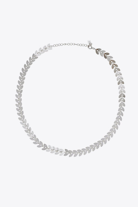 925 Sterling Silver Leaf Necklace - Kings Crown Jewel Boutique