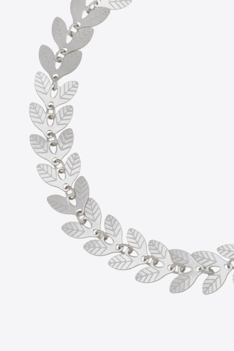 925 Sterling Silver Leaf Necklace - Kings Crown Jewel Boutique