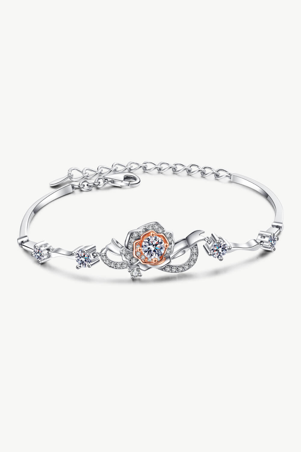 925 Sterling Silver Moissanite Bracelet - Kings Crown Jewel Boutique