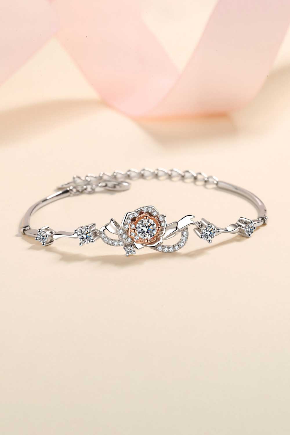 925 Sterling Silver Moissanite Bracelet - Kings Crown Jewel Boutique