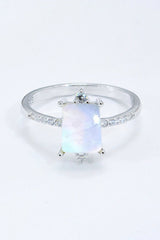 925 Sterling Silver Square Moonstone Ring - Kings Crown Jewel Boutique