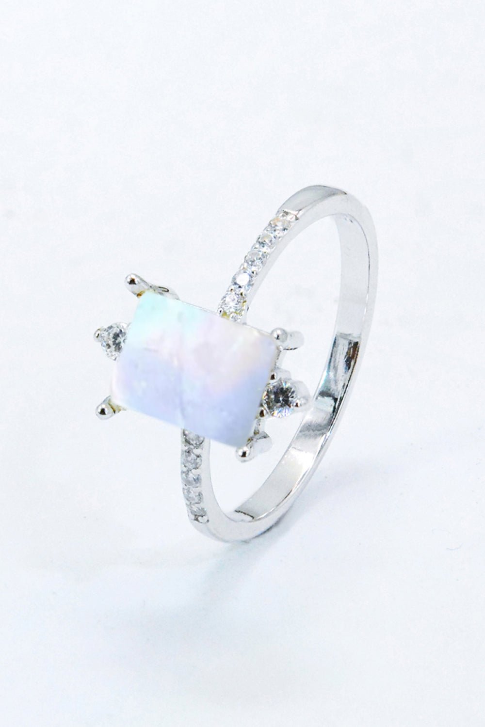 925 Sterling Silver Square Moonstone Ring - Kings Crown Jewel Boutique