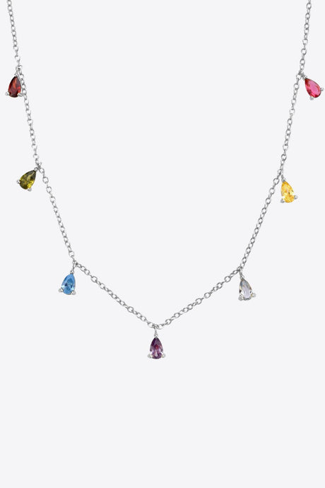 925 Sterling Silver Zircon Necklace - Kings Crown Jewel Boutique