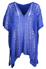 Cutout V-Neck Cover-Up with Tassel