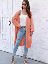 Open Front Longline Cardigan with Pockets king-general-store-5710.myshopify.com