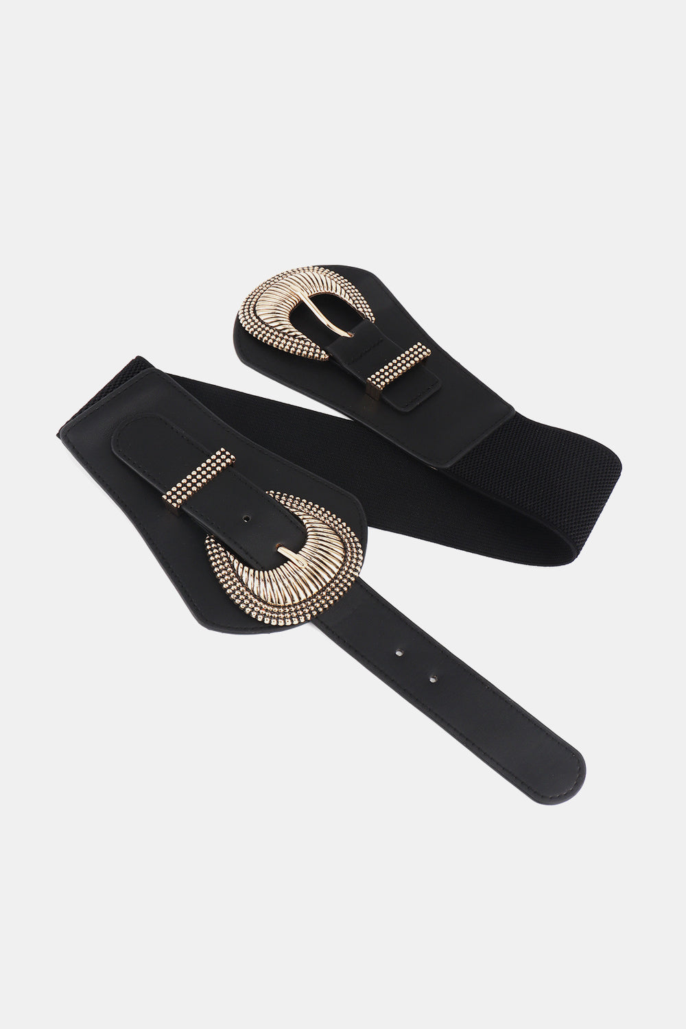 Shell Double Buckle Elastic Wide Belt king-general-store-5710.myshopify.com