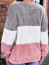 Color Block Round Neck Long Sleeve Sweatshirt king-general-store-5710.myshopify.com